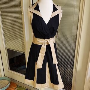 Elegant Black and Cream Women's Dress